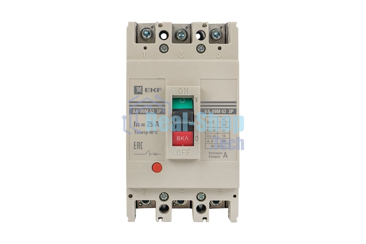 Выключатель автоматический EKF PROxima ВА-99М 63/25А 3P 25кА
