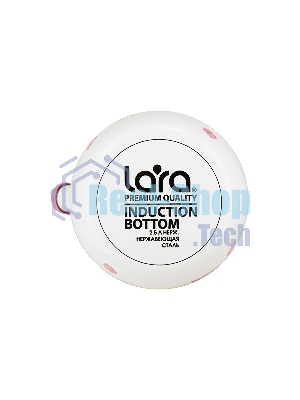 Чайник для плиты LR00-20 LARA (эмаль) PINK 2.5 л, индукционное дно, свисток, автоподъем крышки