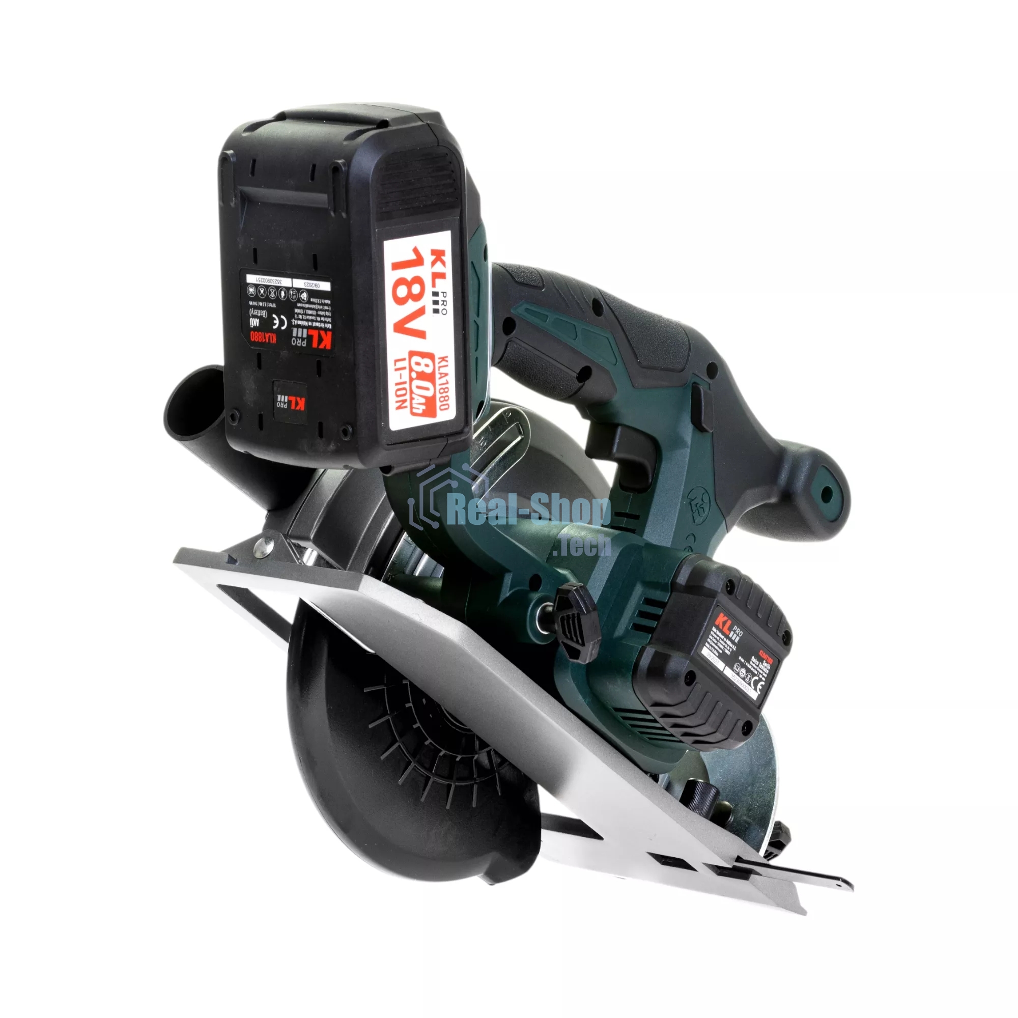 Профессиональная пила циркулярная бесщеточная KLPRO KLDAT18B-80 (18 В/8,0 А·ч, 3650 об/мин, 165мм)