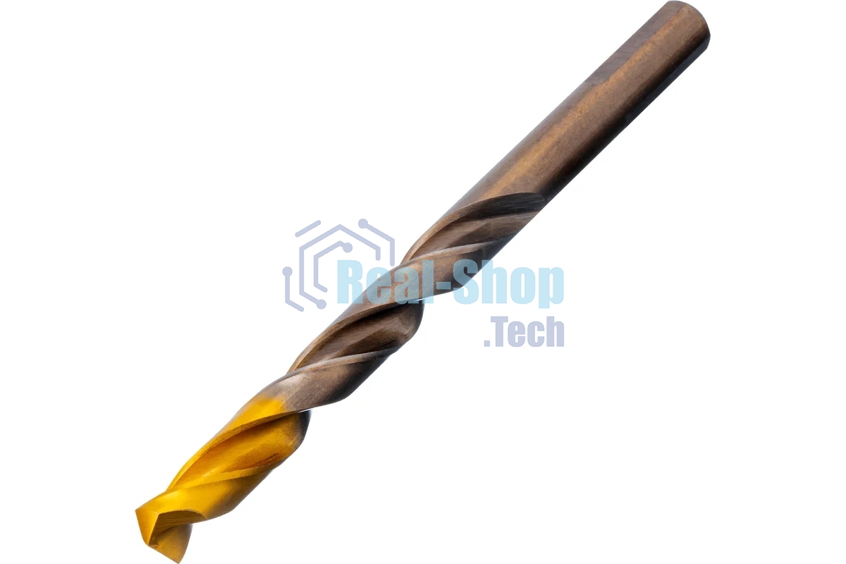 Набор сверл по металлу Denzel 1-10 мм, Р6М5К8-TiN, Golden Tip, 19 шт 723008