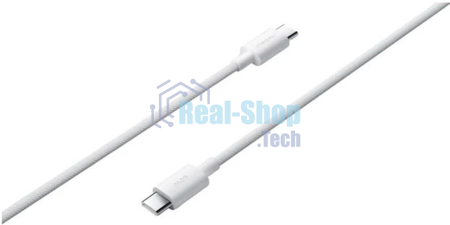 Кабель Xiaomi 3A Braided USB-C to USB-C Cable 1m белый