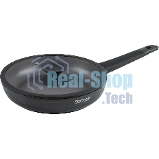 Сковорода Rondell Kontur RDA-1486, 24 см, с крышкой, графитовый