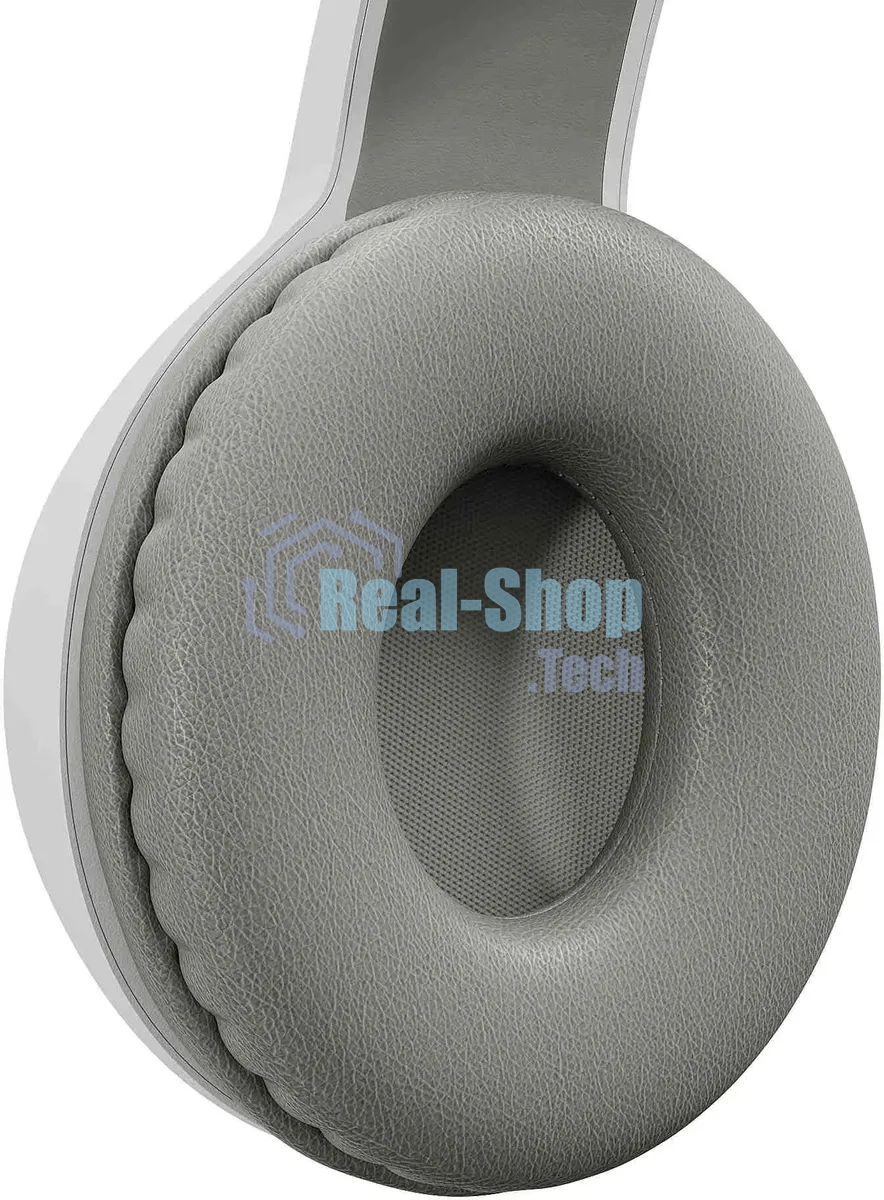 Гарнитура накладные Digma BT-15 беспроводные bluetooth оголовье белый/серый