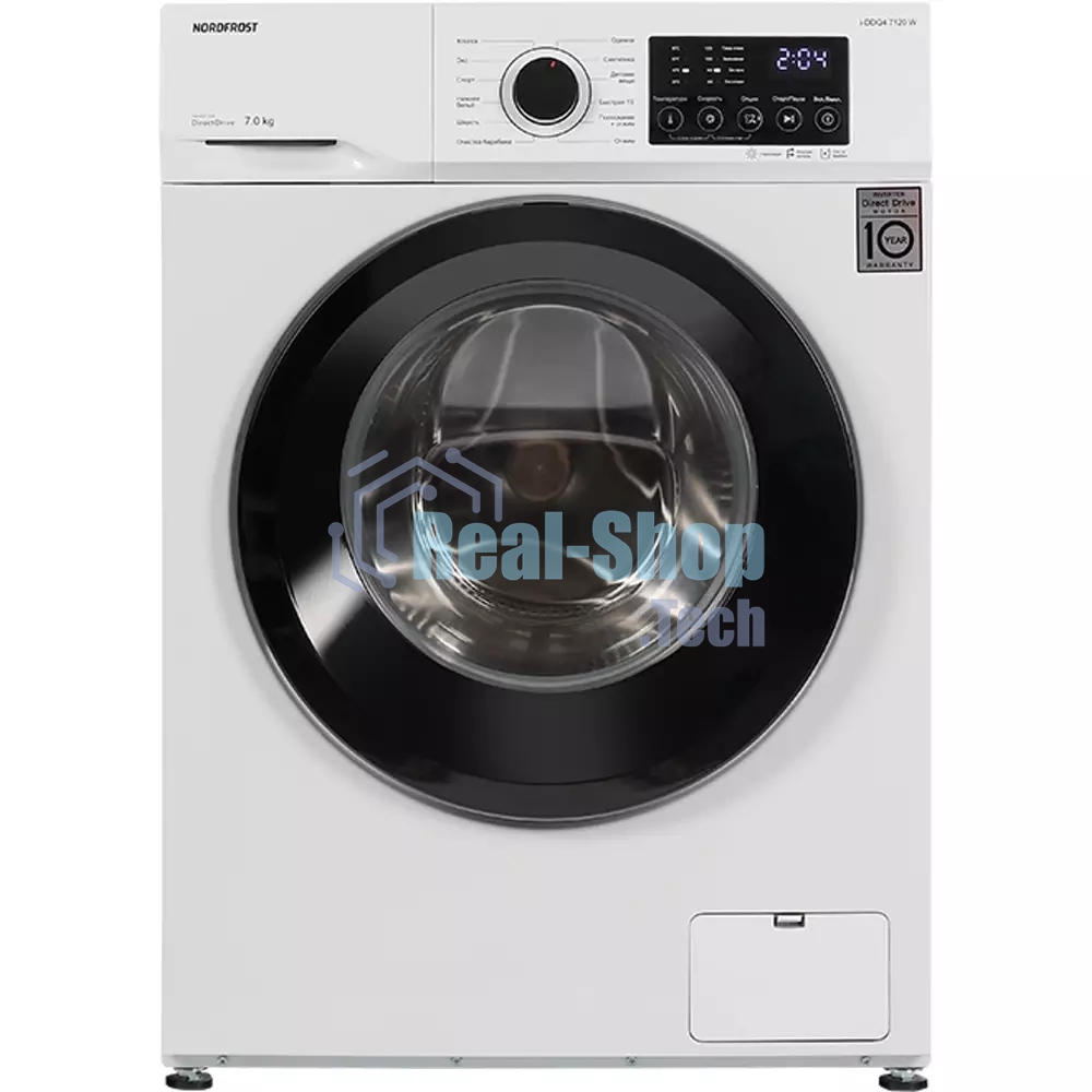 Стиральная машина Nordfrost i-DDQ4 7120 W белый, загрузка фронтальная 7 кг, 1200 об/мин, класс A+++