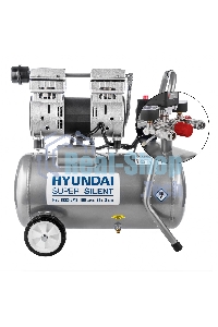 Компрессор поршневой Hyundai HYC 18224LMS безмасляный 180л/мин 24л 1000Вт серебристый