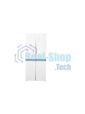 Холодильник Centek CT-1744 NF White Glass белый трехкамерный 267/148л морозилка снизу, No Frost, Side by Side