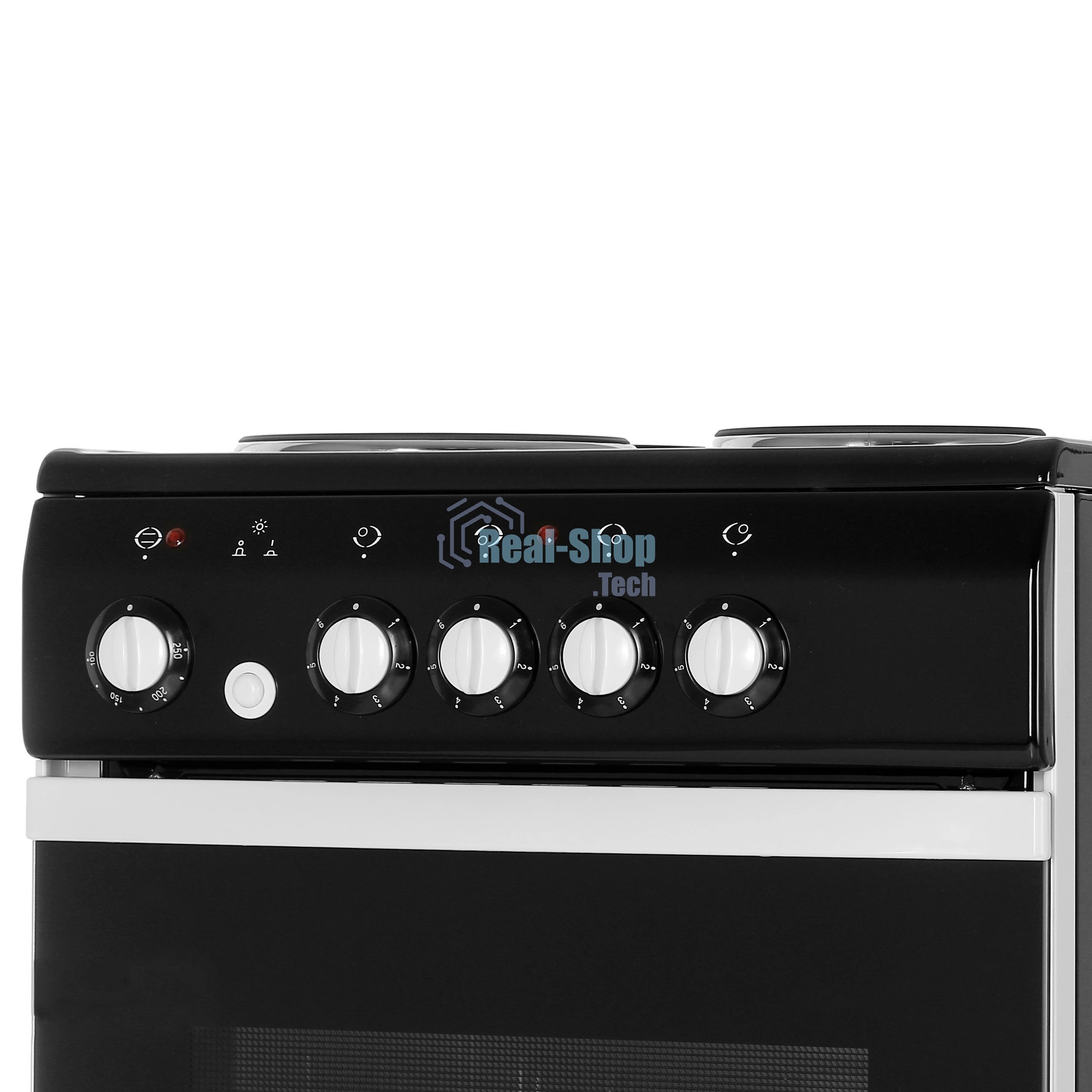 Плита электрическая De Luxe 5004.12э черный, конфорок 4 шт, духовка 46 л, 50 см x 85 см x 50 см