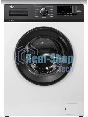 Стиральная машина Beko WHE5412BBW белый/черный, фронтальная загрузка, класс А, 5 кг