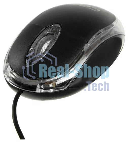 Мышь проводная CBR CM 122 черный, 1000 dpi, USB, кнопки - 3