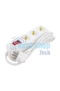 Удлинитель 3х1.5м с заземл. 10А 250В У03В GENERICA 2P+PE 3х1кв.мм IEK WYP10-10-03-D15-ZK-G