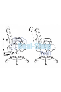 Кресло компьютерное Бюрократ CH-545 черный 38-418, крестовина пластик