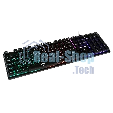 Клавиатура проводная KG-23U BLACK Nakatomi Gaming - игровая с RGb-подсветкой, USB, черная