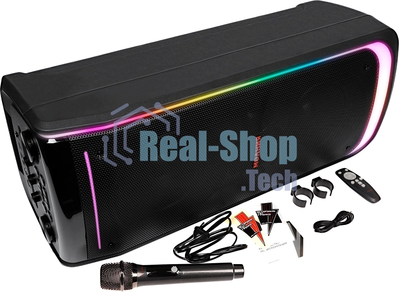 Колонка портативная Ural Молния 10000 черный 1000W 1.1 BT/3.5Jack/USB-C 20м 8000mAh (УРАЛ МОЛНИЯ 10000)