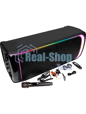 Колонка портативная Ural Молния 10000 черный 1000W 1.1 BT/3.5Jack/USB-C 20м 8000mAh