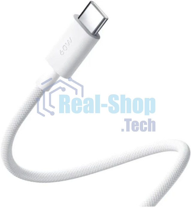 Кабель Xiaomi 3A Braided USB-C to USB-C Cable 1m белый