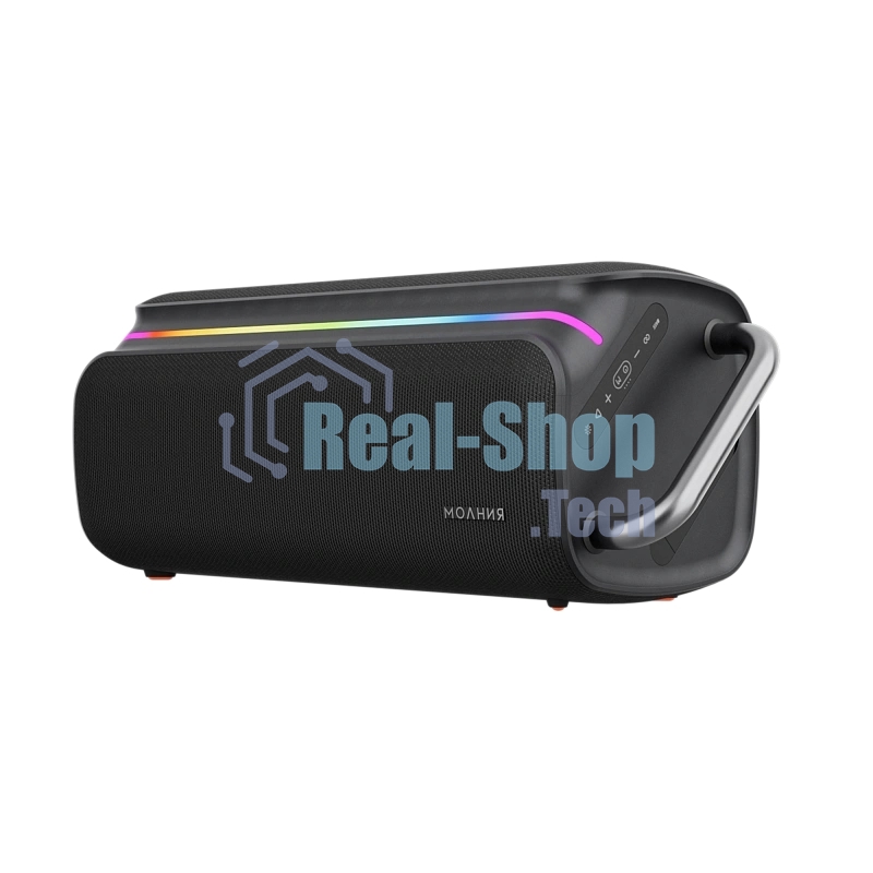 Колонка портативная Ural Молния Бит черный 420W 1.1 BT/3.5Jack/USB-C 10м 8000mAh (без.бат)