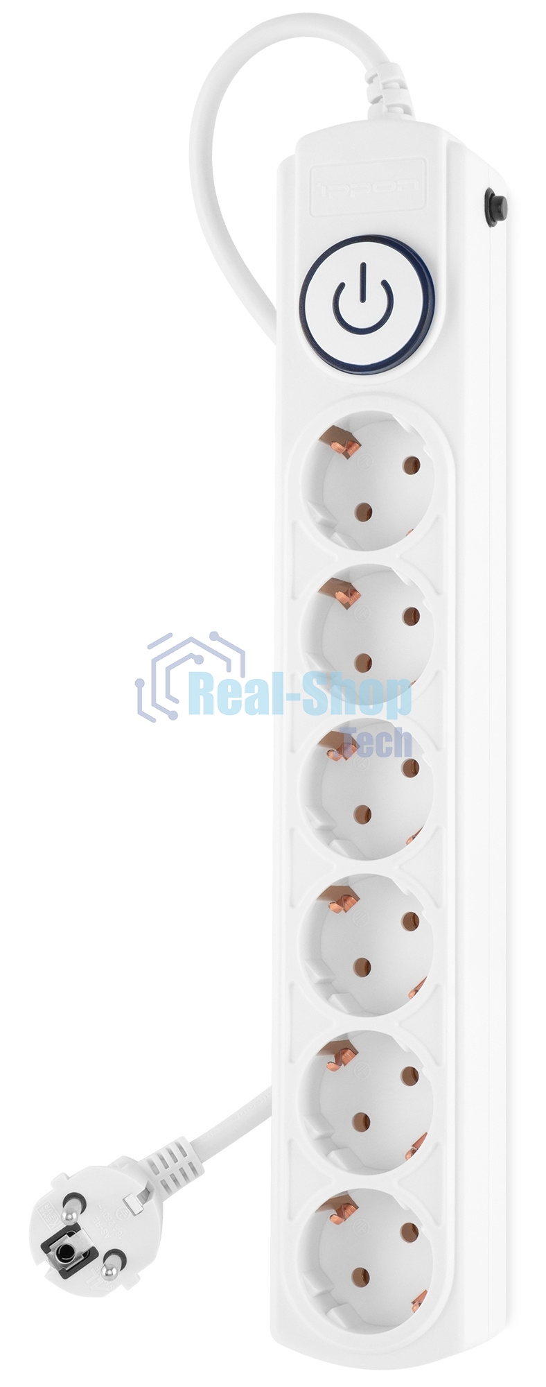 Сетевой фильтр Ippon BK-6-EU-1.8-10-W 1.8 м (6 розеток) белый (коробка)