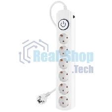Сетевой фильтр Ippon BK-6-EU-1.8-10-W 1.8 м (6 розеток) белый (коробка)