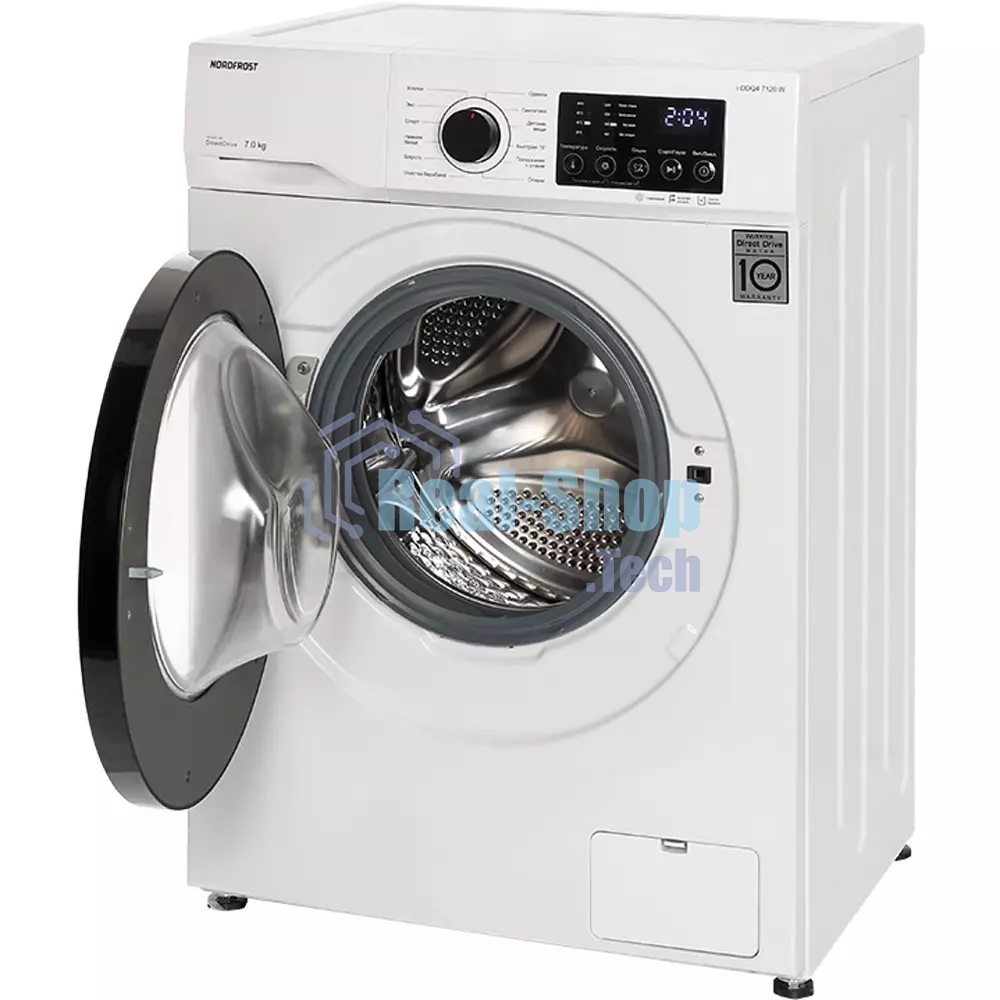 Стиральная машина Nordfrost i-DDQ4 7120 W белый, загрузка фронтальная 7 кг, 1200 об/мин, класс A+++