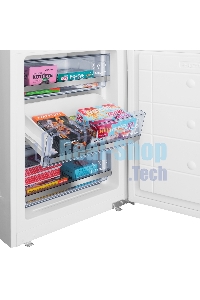 Встраиваемый холодильник Maunfeld MBF193SLFWGR Inverter белый двухкамерный 229/76 л морозилка снизу