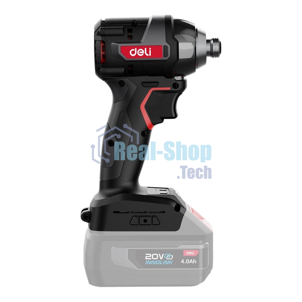 Винтоверт ударный аккумуляторный Deli DE-QZ20-1A4 (1АКБ*4А·ч + ЗУ, 20V, 200Нм, 0-3600об/мин, 0-3600уд/мин, сумка)