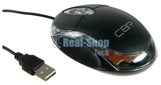 Мышь проводная CBR CM 122 черный, 1000 dpi, USB, кнопки - 3