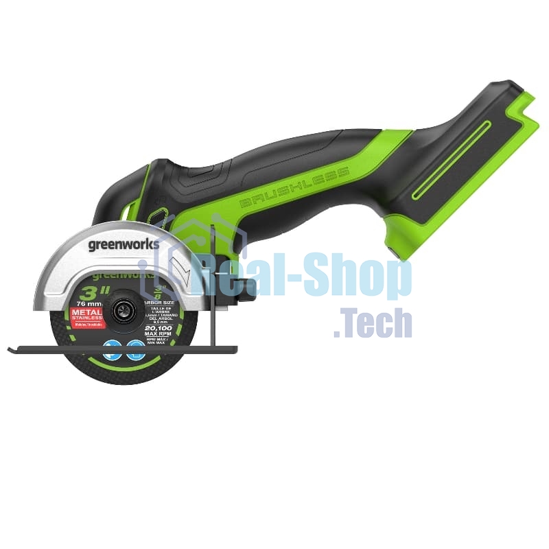 Угловая шлифовальная машина аккумуляторная GreenWorks GD24UCS, 24V, без АКБ и ЗУ (3402007)