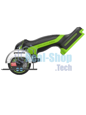 Угловая шлифовальная машина аккумуляторная GreenWorks GD24UCS, 24V, без АКБ и ЗУ (3402007)