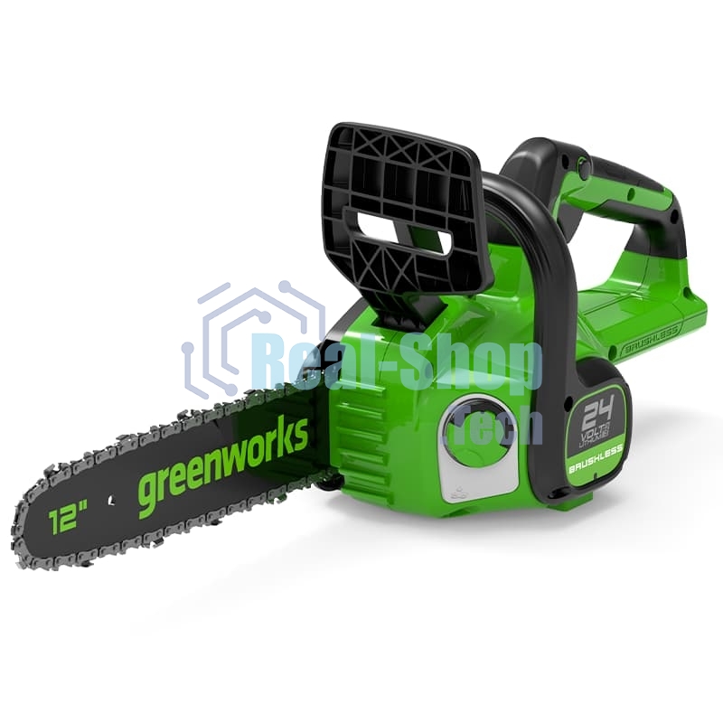Цепная пила аккумуляторная GreenWorks GD24CS30K2, 24V, 30см, бесщеточная, c АКБ 2 А·ч и ЗУ (2007007UA)
