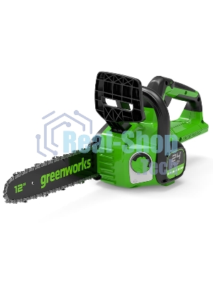 Цепная пила аккумуляторная GreenWorks GD24CS30K2, 24V, 30см, бесщеточная, c АКБ 2 А·ч и ЗУ (2007007UA)