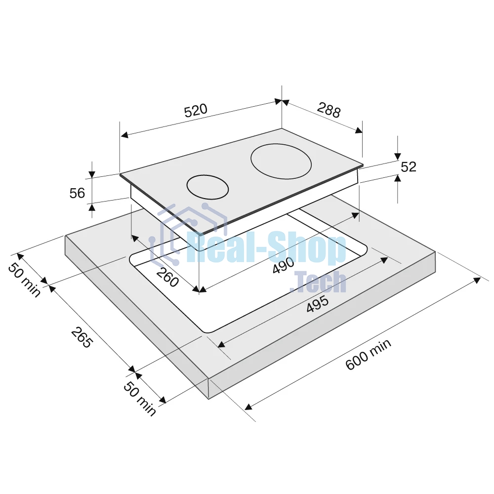 Индукционная варочная панель Krona ERDE 30 BL 2BFTS черный