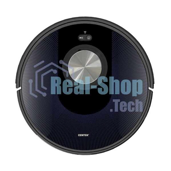 Робот-пылесос Centek CT-2741 черный/синий, 2600 мА·ч Li-Ion, уборка сухая/влажная, пылесборник контейнер 0.68 л
