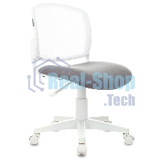 Кресло детское Бюрократ CH-W296NX белый TW-15 Neo Grey сиденье серый, сетка/ткань, крестов. пластик, пластик белый