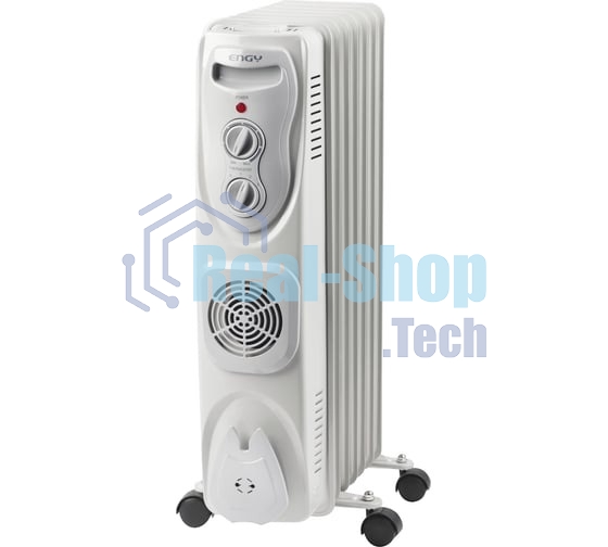 Обогреватель масляный Engy EN-1307F Classic (7 секций), белый, 2000 Вт, 25 м2, термостат