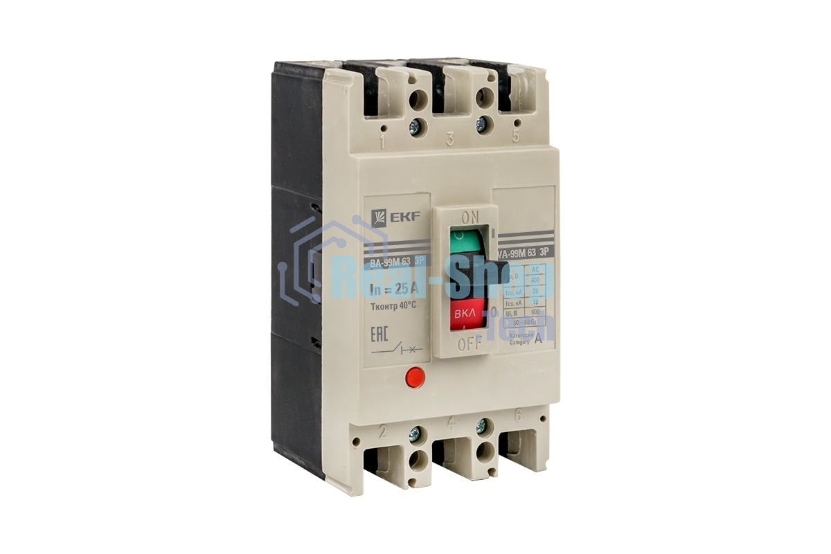 Выключатель автоматический EKF PROxima ВА-99М 63/25А 3P 25кА