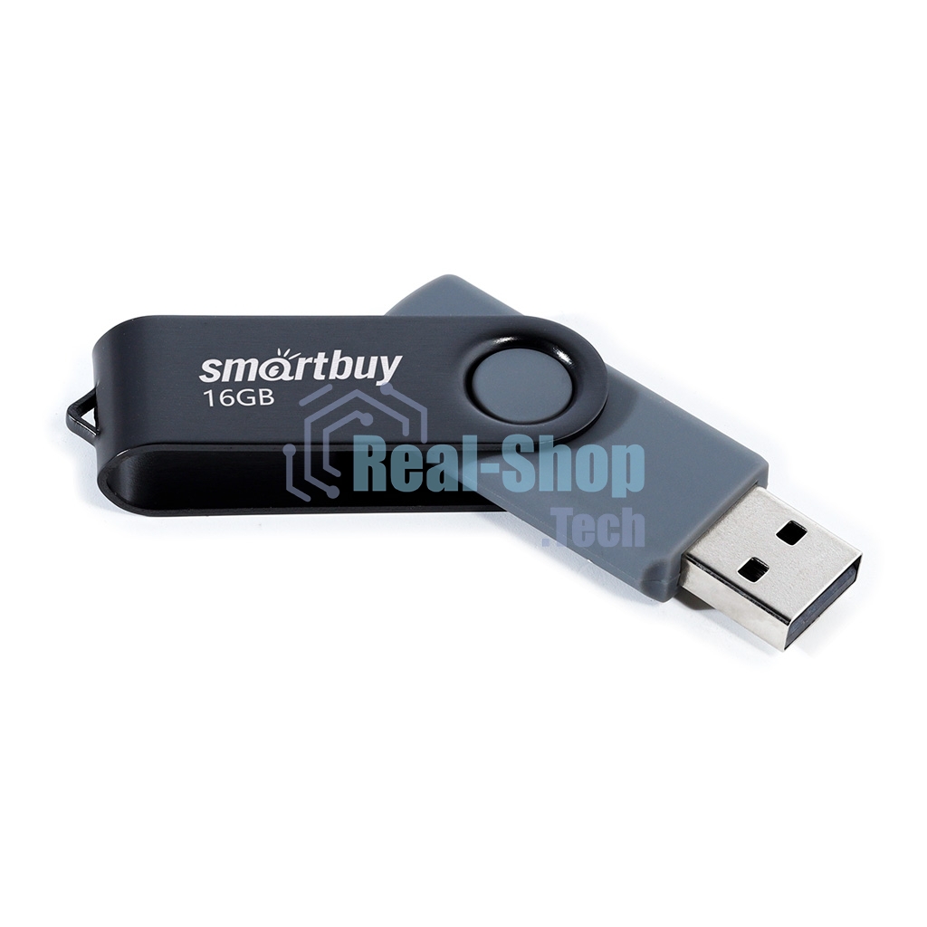 Флешка USB SmartbuyTwist Black (SB016Gb2TWK), 16Gb, USB 2.0, R/W 15/12, черный