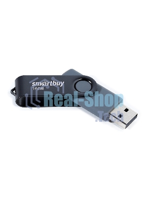 Флешка USB Smartbuy Twist Black (SB016Gb2TWK), 16Gb, USB 2.0, R/W 15/5, черный