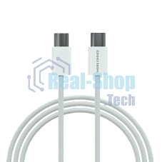 Кабель MORE CHOICE (4620202550385) K77a нейлон USB 3.0A PD 100W для Type-C Type-C 1 м белый
