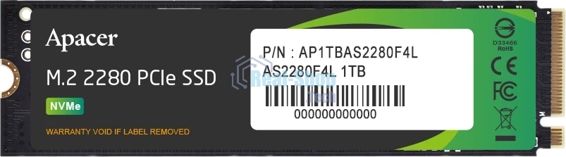 Накопитель SSD M.2 2280 1TB NVMe PCIE 5.0 x4 12000/11800 AP1TBAS2280F4L-1 APACER