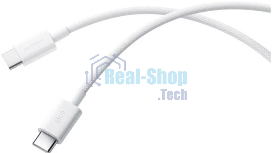 Кабель Xiaomi 3A Braided USB-C to USB-C Cable 1m белый