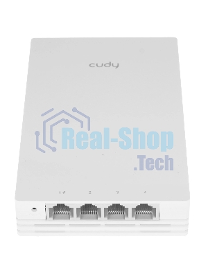 Точка доступа Wi-Fi Cudy AX3000 Gigabit Wall-Plate Wi-Fi 6 Access Point AX3000 Dual Band Wi-Fi 6 Wall Plate Access Point, Chipset MT7981+MT7531AE+MT7976CN, 802.11ax/ac/a/b/g/n, 2402Mbps at 5GHz + 574Mbps at 2.4GHz, 1 x Gigabit PoE-IN Port, 802.3af/at, 4 x Gigabit RJ45 ports, LAN1 support PoE Out, Cudy Mesh Support