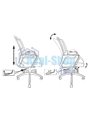Кресло Бюрократ MC-201/TW-11 черный, сетка, 120 кг, механизм качания