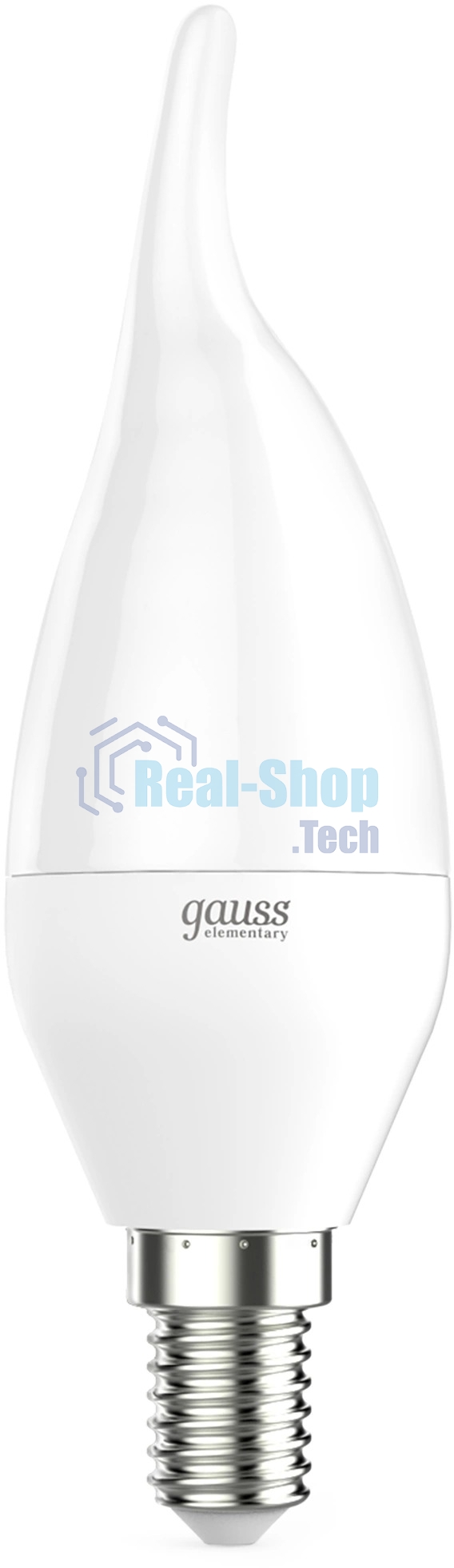 Лампа светодиодная Gauss 9.5Вт цок.:E14 свеча 220B св.свеч.бел.теп. (упак.:10шт) (104101110)