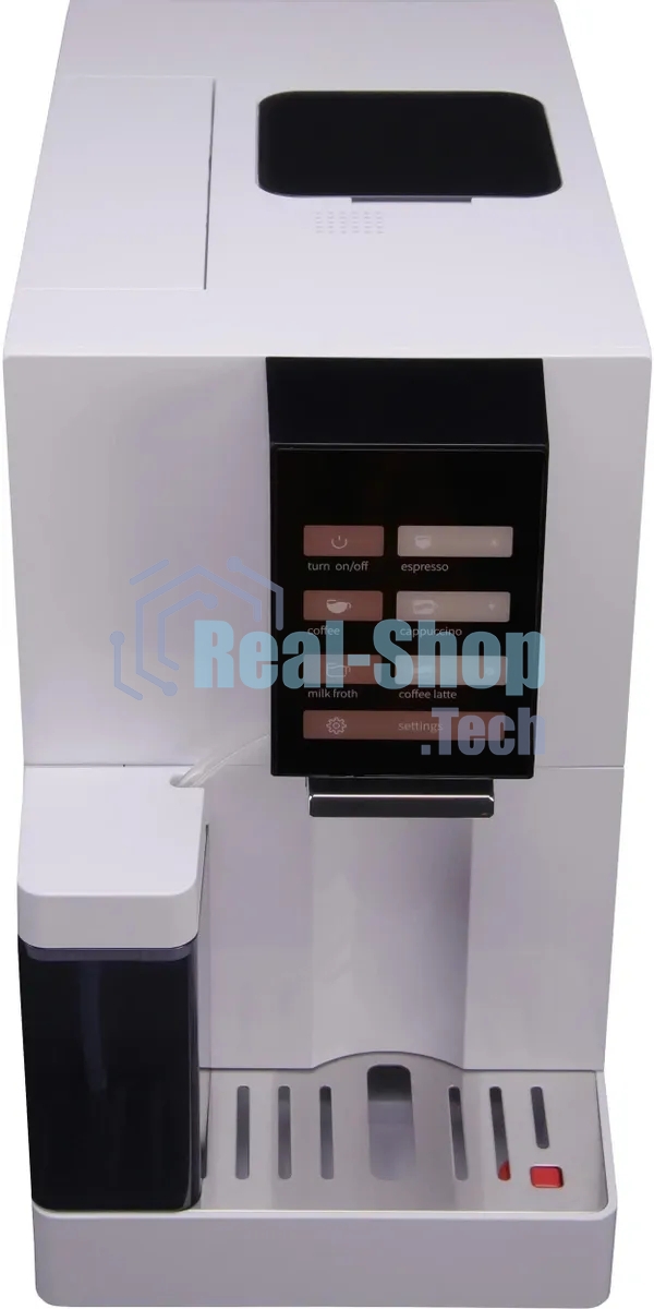 Кофемашина автоматическая Hyundai HAM-4103 белый, исп. кофе - молотый/зерновой, 1.2 л, 1500 Вт, 19 бар