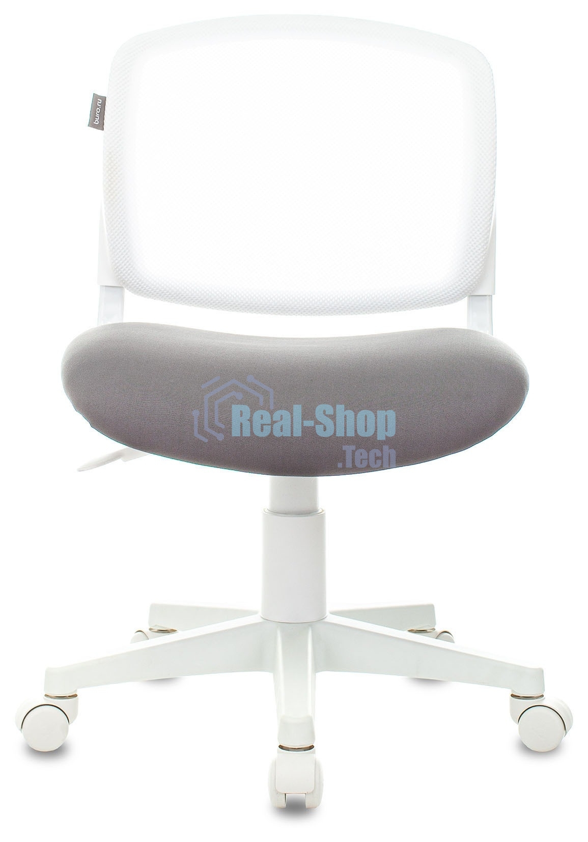 Кресло детское Бюрократ CH-W296NX белый TW-15 Neo Grey сиденье серый, сетка/ткань, крестов. пластик, пластик белый