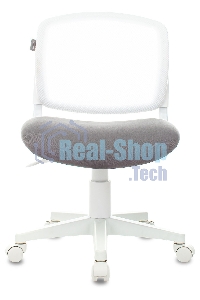 Кресло детское Бюрократ CH-W296NX белый TW-15 Neo Grey сиденье серый, сетка/ткань, крестов. пластик, пластик белый