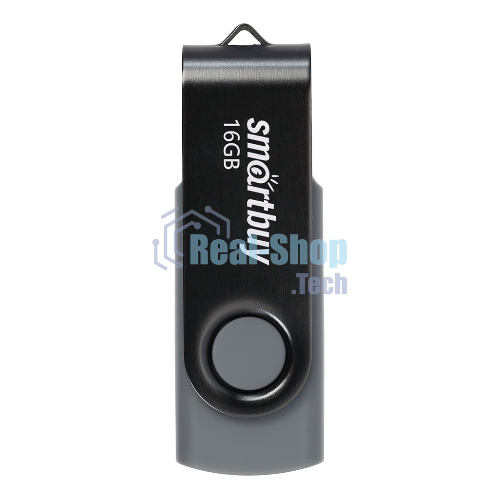 Флешка USB SmartbuyTwist Black (SB016Gb2TWK), 16Gb, USB 2.0, R/W 15/12, черный