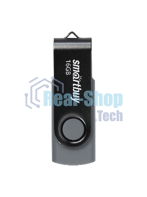 Флешка USB Smartbuy Twist Black (SB016Gb2TWK), 16Gb, USB 2.0, R/W 15/5, черный