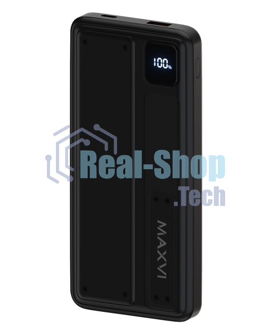 Портативный аккумулятор Maxvi PB10-10 10000 мАч, 2A USB + кабели: Type-C/Lightning