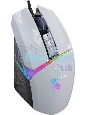 Мышь проводная A4Tech Bloody W60 Max белый, 10000 dpi, USB, кнопки - 10